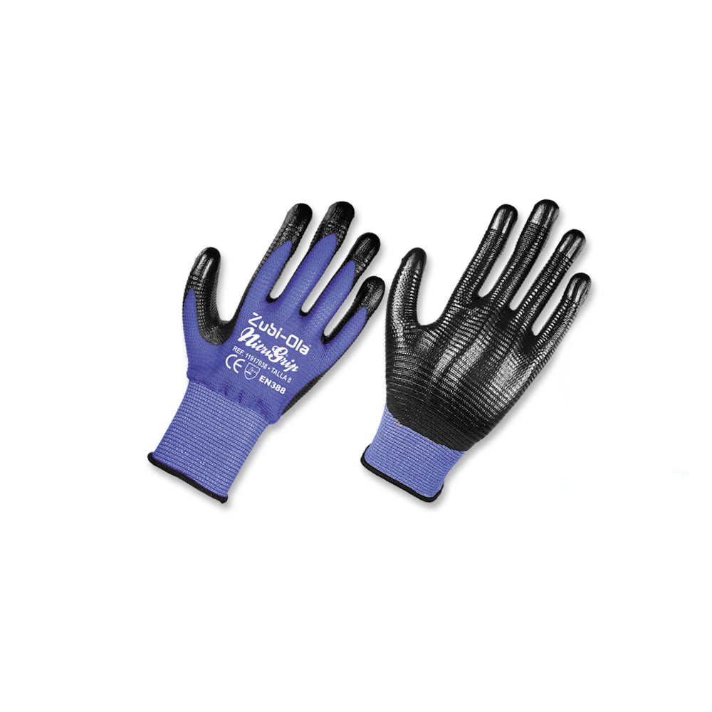 ZUBIOLA Guantes Nylon texturado, recubiertos en Nitrilo - DIP NORMAL - NitriGrip