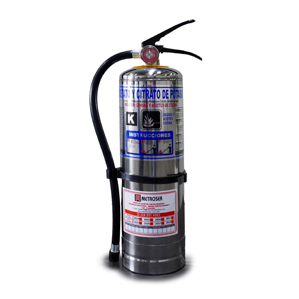 Extintor Clase K - químico húmedo